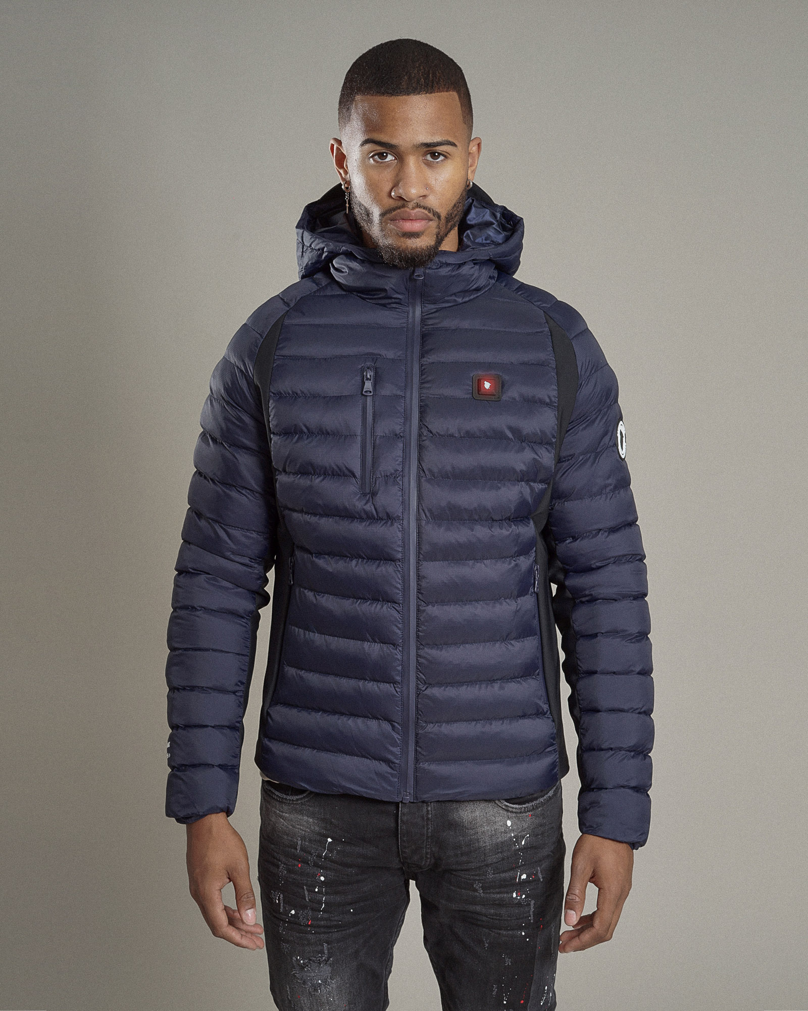 Doudoune Chauffante Capuche MERIBEL Premium Navy