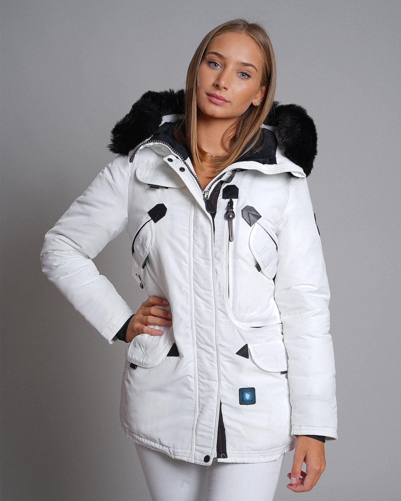Doudoune Chauffante Capuche Femme MONTREAL Blanc