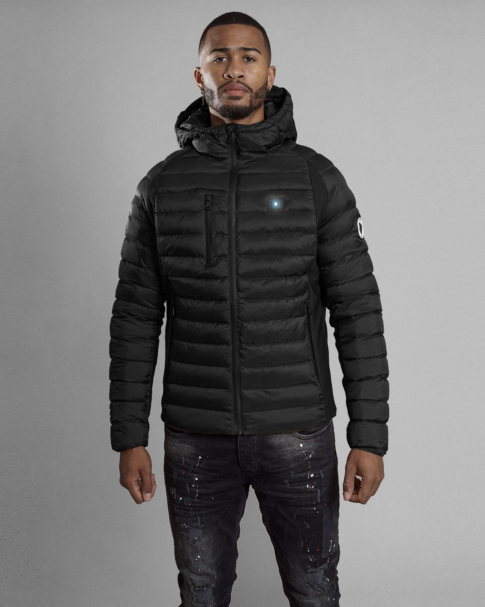 Doudoune Chauffante Capuche MERIBEL PREMIUM Noir