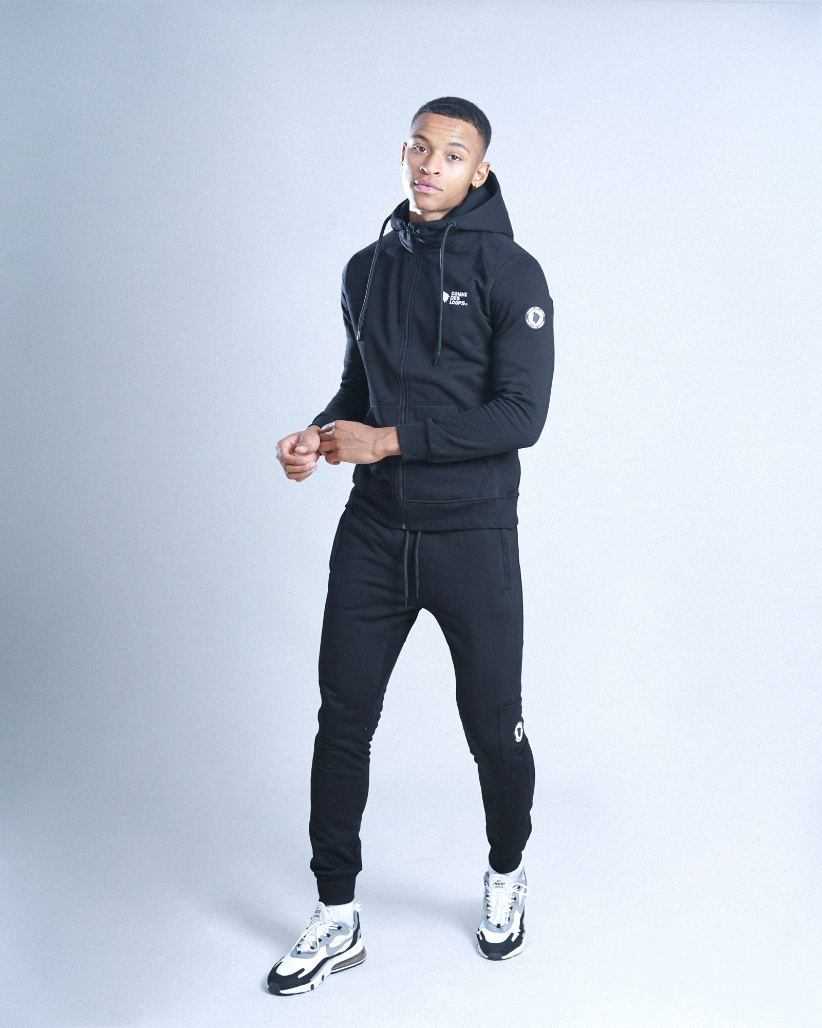 Survêtement capuche MANHATTAN Noir Zippé Unisexe