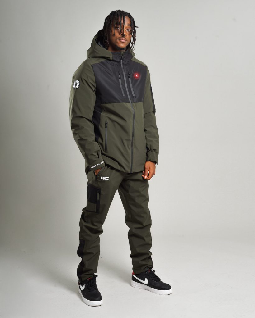 Survêtement Veste Chauffante CHAMONIX Kaki-Noir Unisexe