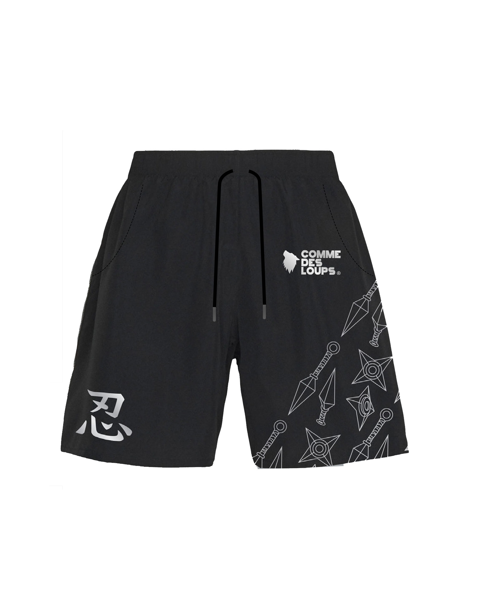 Short Comme des loups x Naruto Shinobi Noir