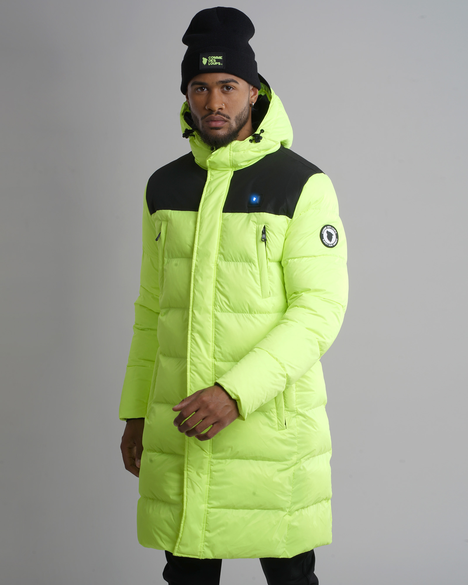 Doudoune Chauffante Longue ALASKA Vert Fluo