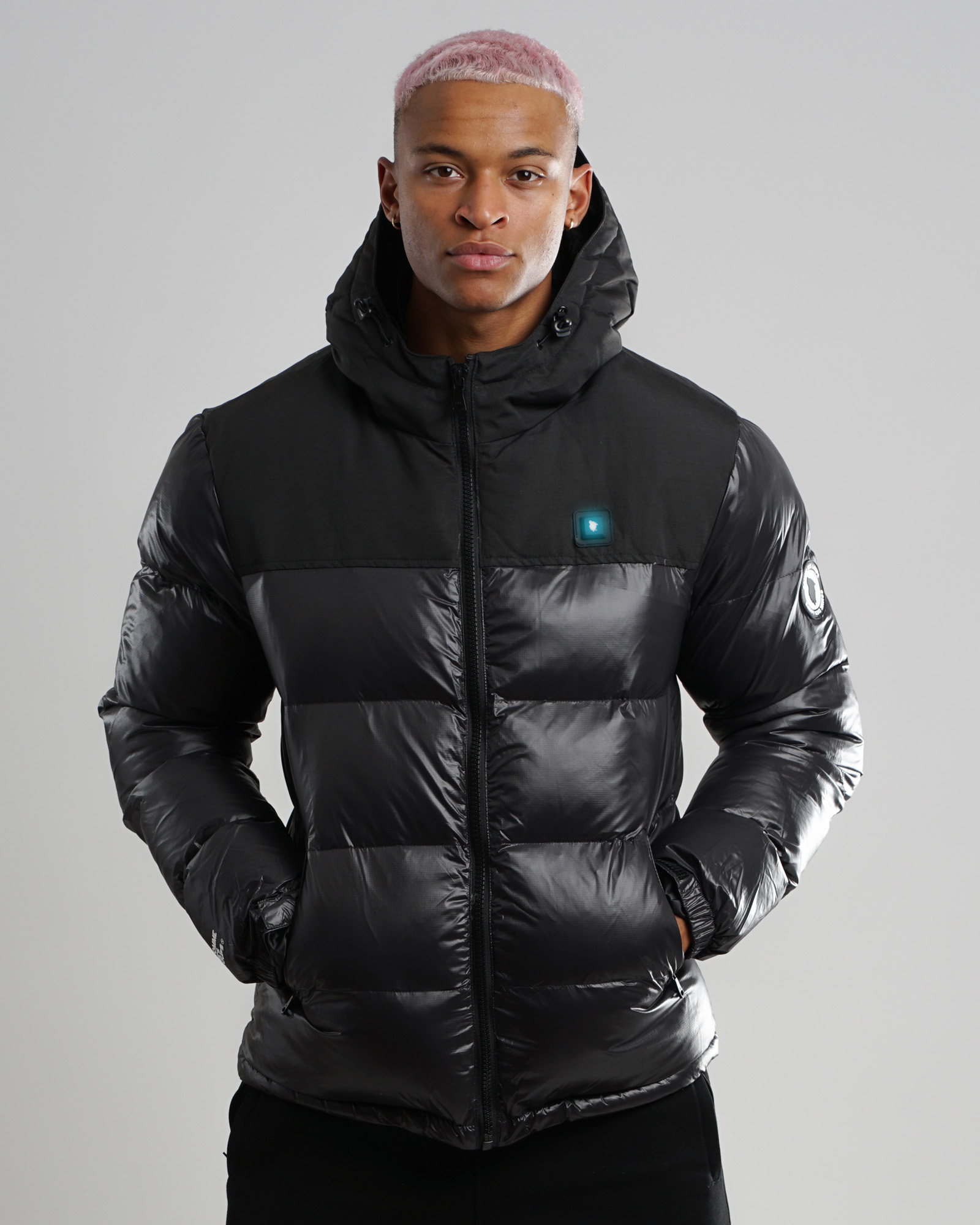 Doudoune Chauffante Capuche MEGEVE premium Gris anthracite black