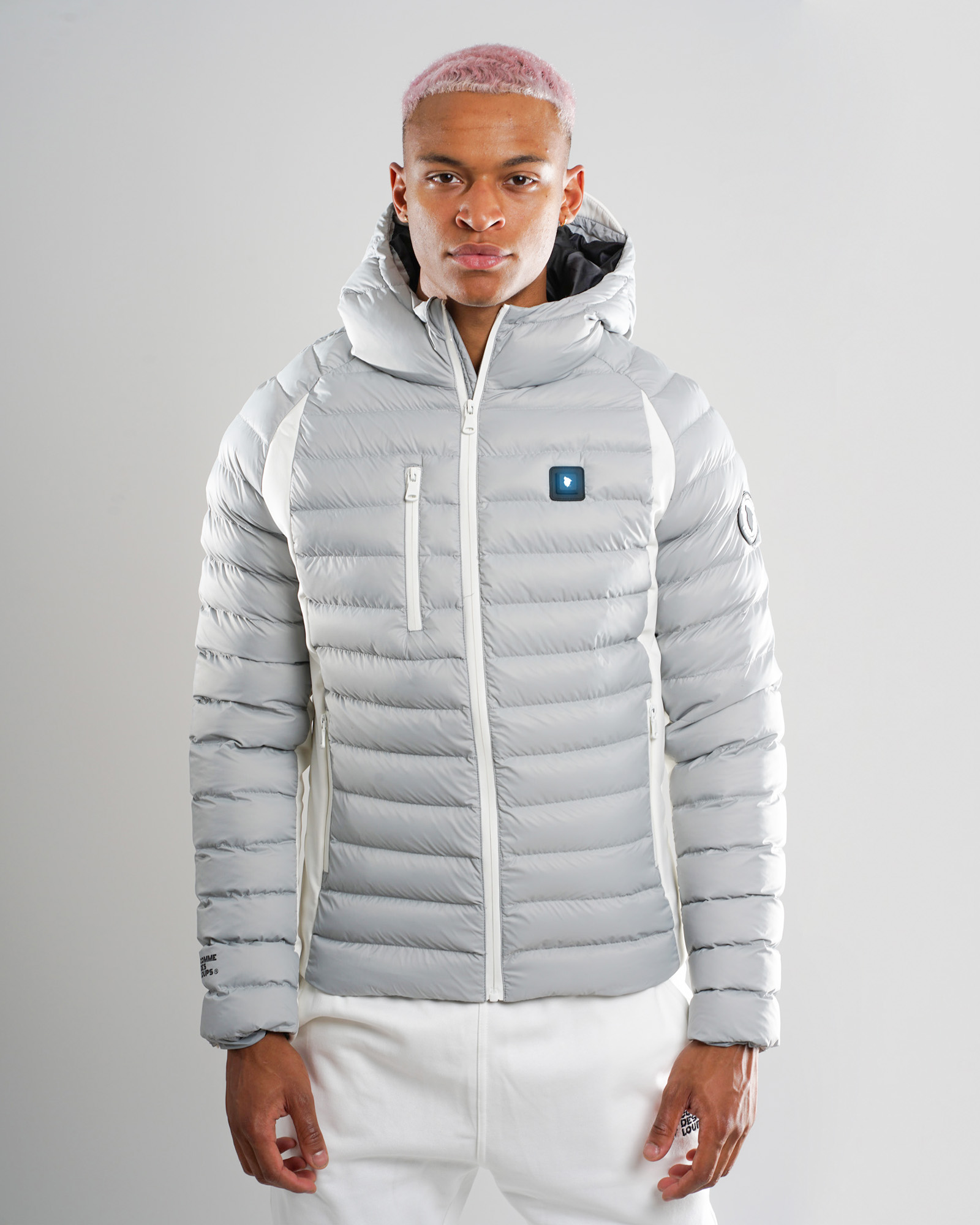 Doudoune Chauffante Capuche MERIBEL Premium Nuage / Blanc