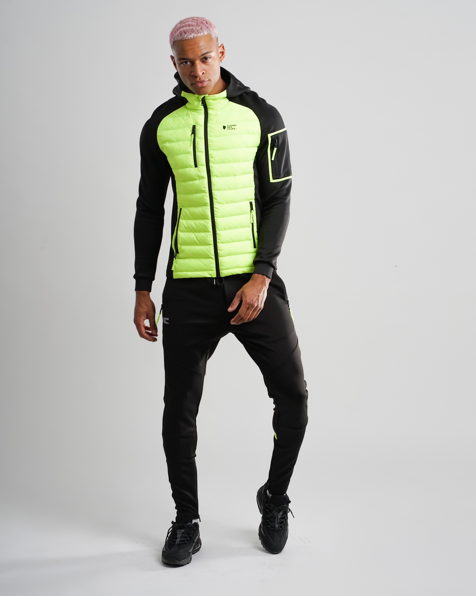 Survetement Capuche YAMAHA Fluo Noir Unisexe