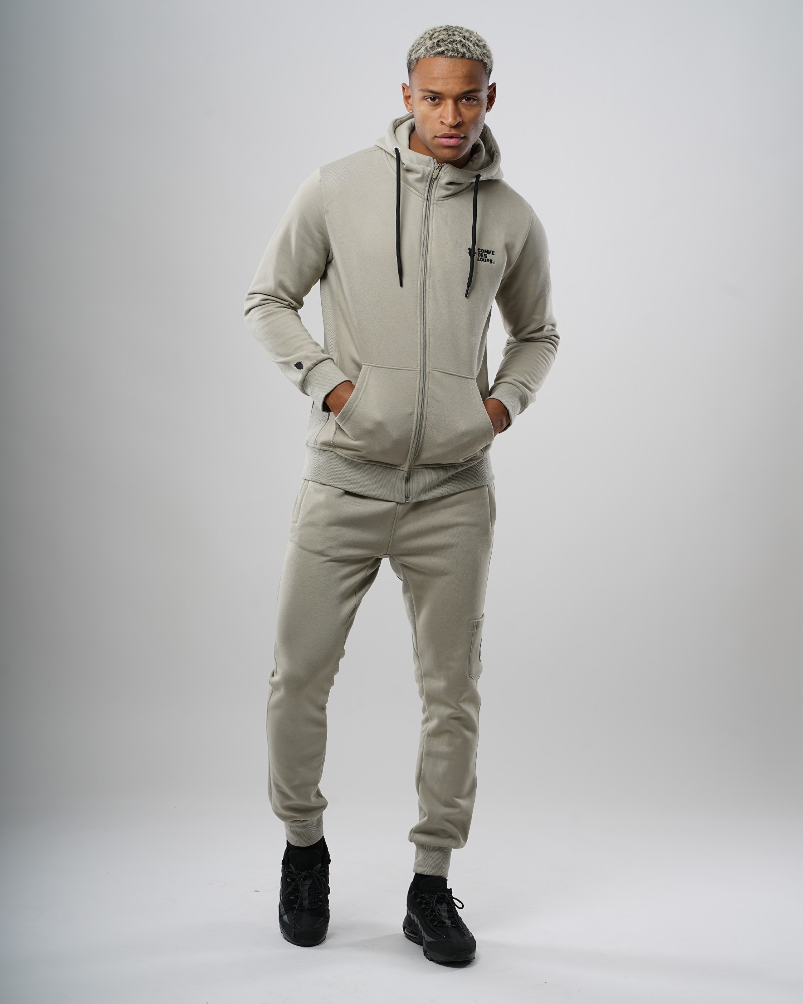 Survêtement capuche MANHATTAN Moca Zippé Unisex