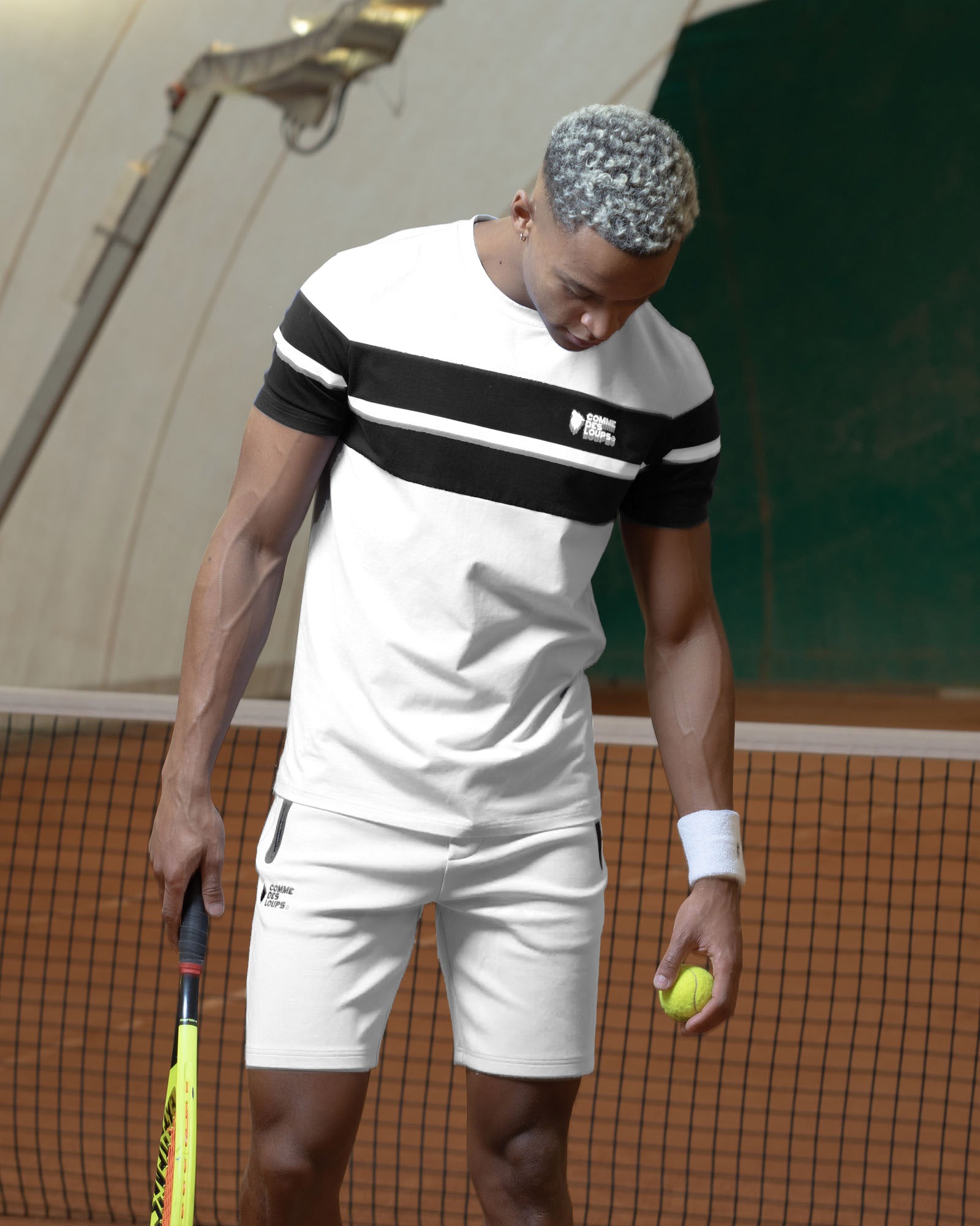 Ensemble Short T-shirt Wimbledon BLANC / NOIR