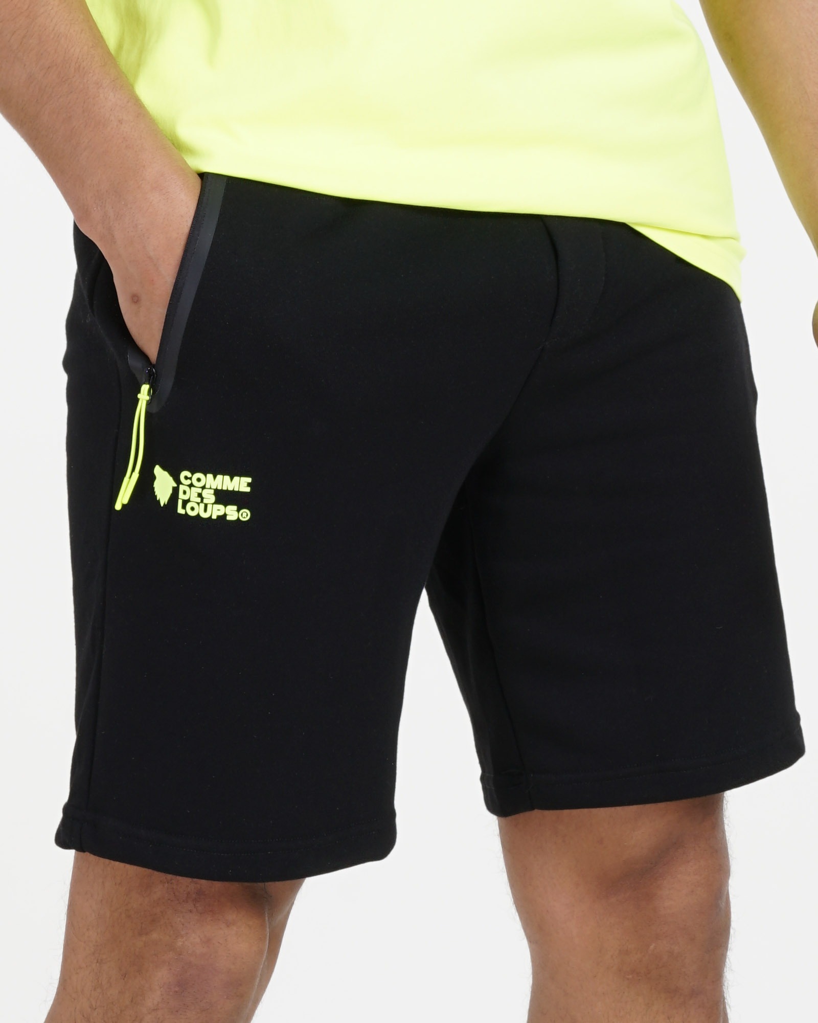 Short comme des loups Fluo NOIR / FLUO JAUNE