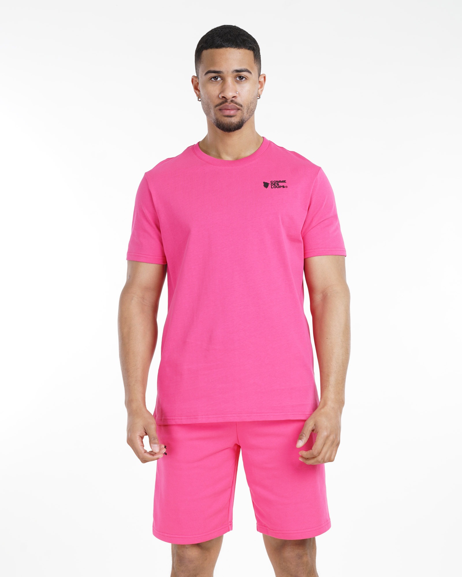 T-shirt comme des loups ROSE FLUO