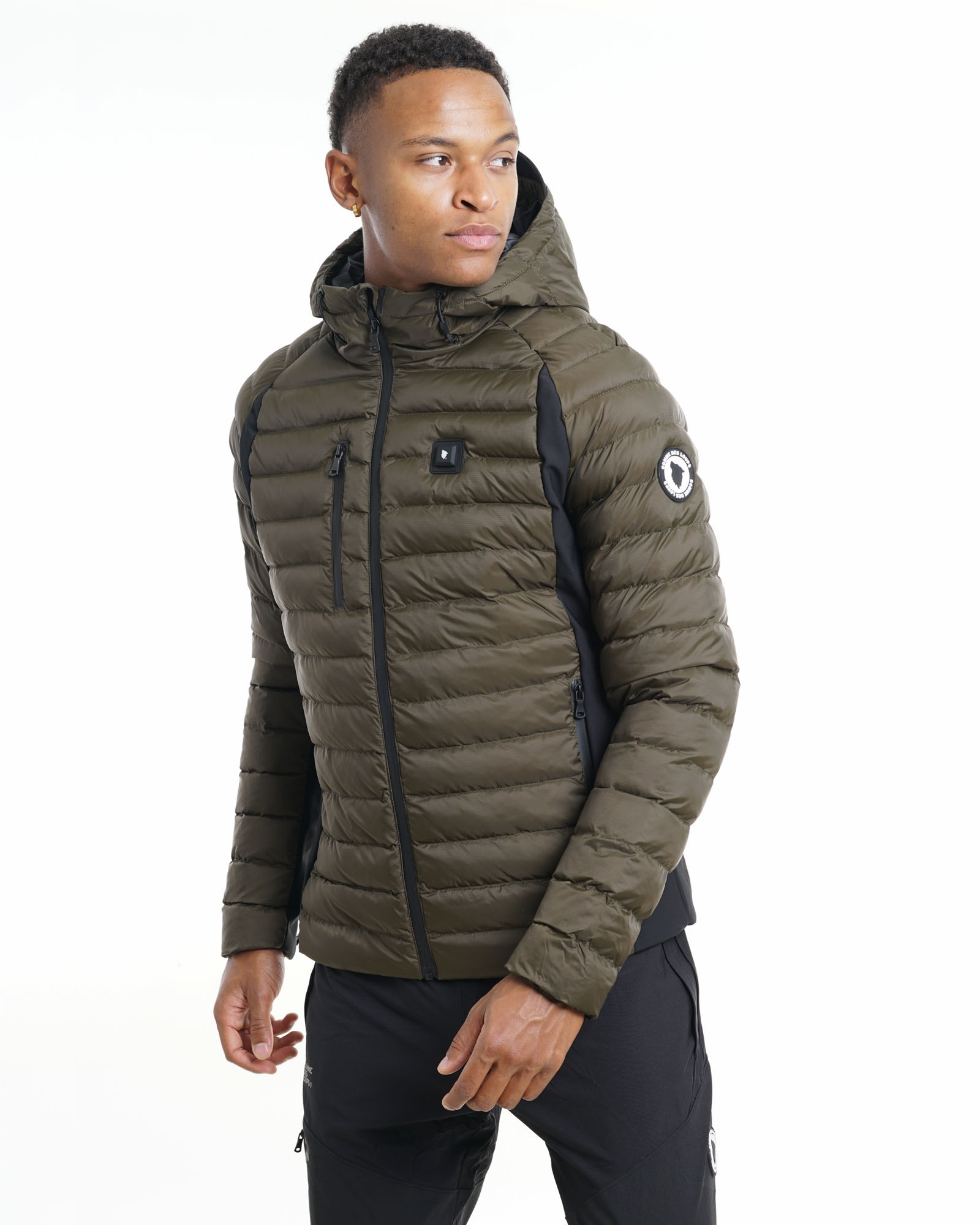 Doudoune Chauffante Capuche MERIBEL Premium Kaki Vert