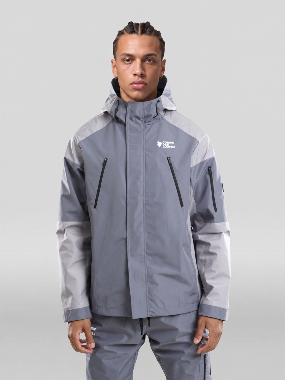 Survêtement Capuche Hybrid Gris bleu