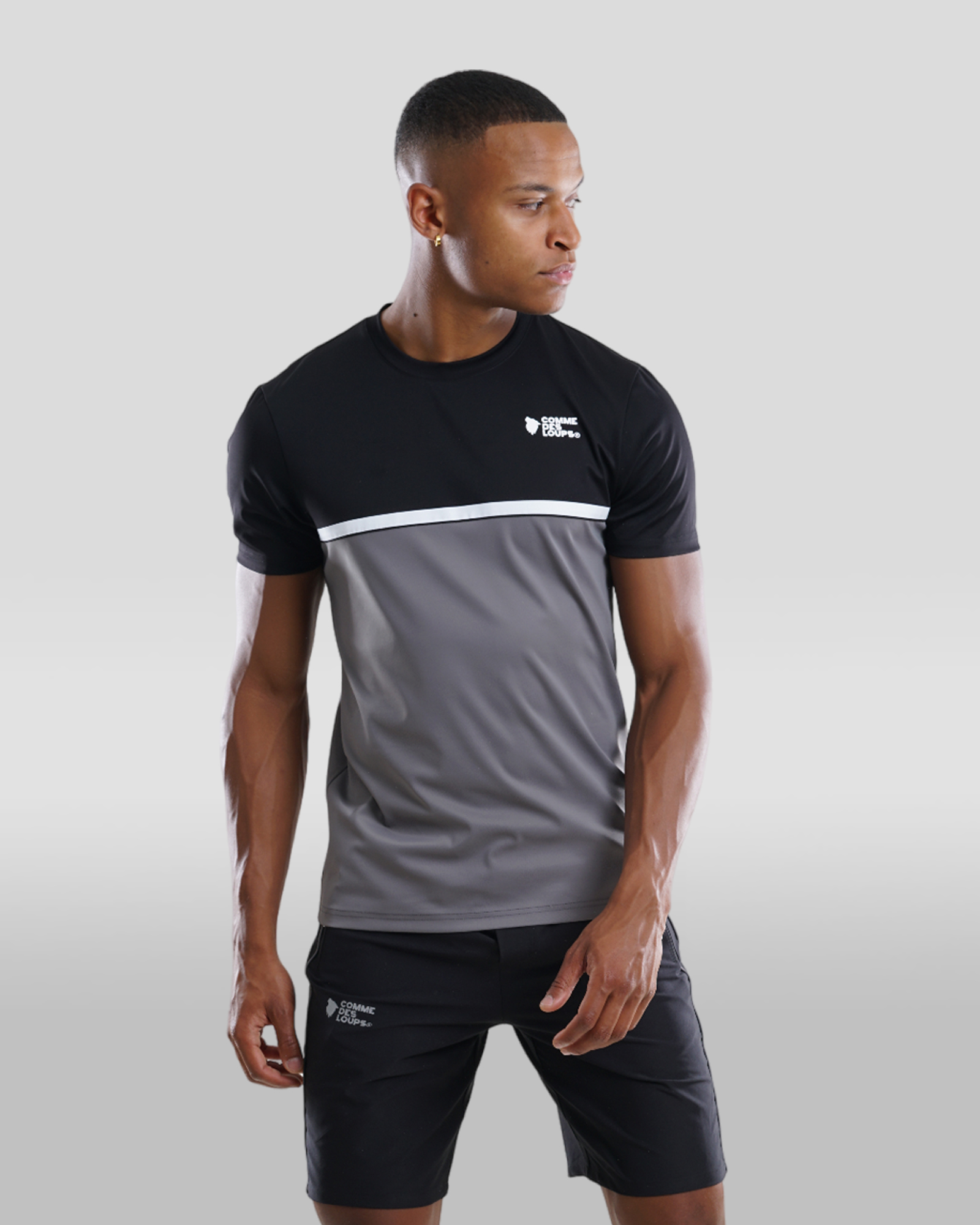 Ensemble Short Tee-Shirt Comme Des Loups Fresh Noir/Gris