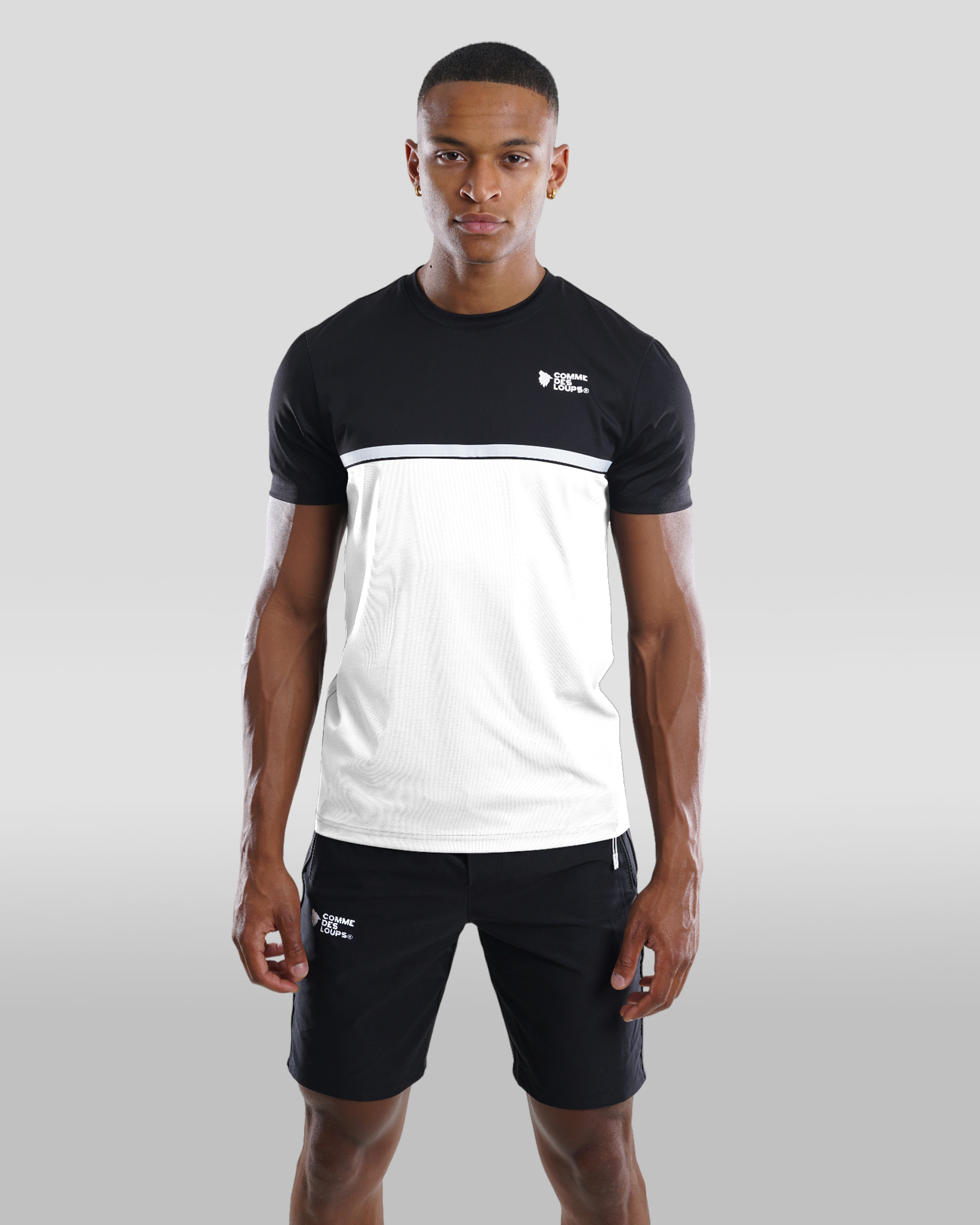 Ensemble Short Tee-Shirt Comme Des Loups Fresh Noir/Blanc