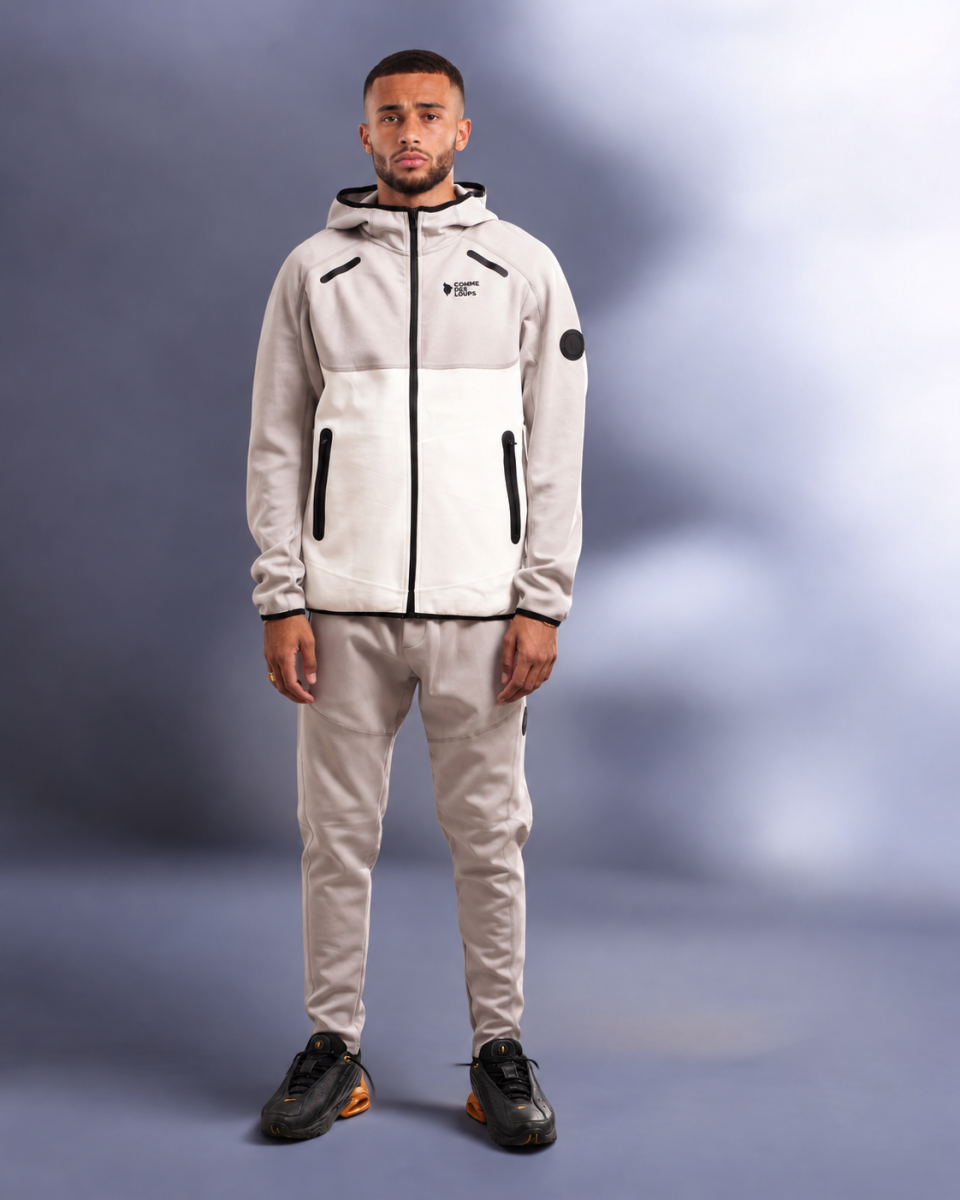 Survetement Keyzer Gris Blanc