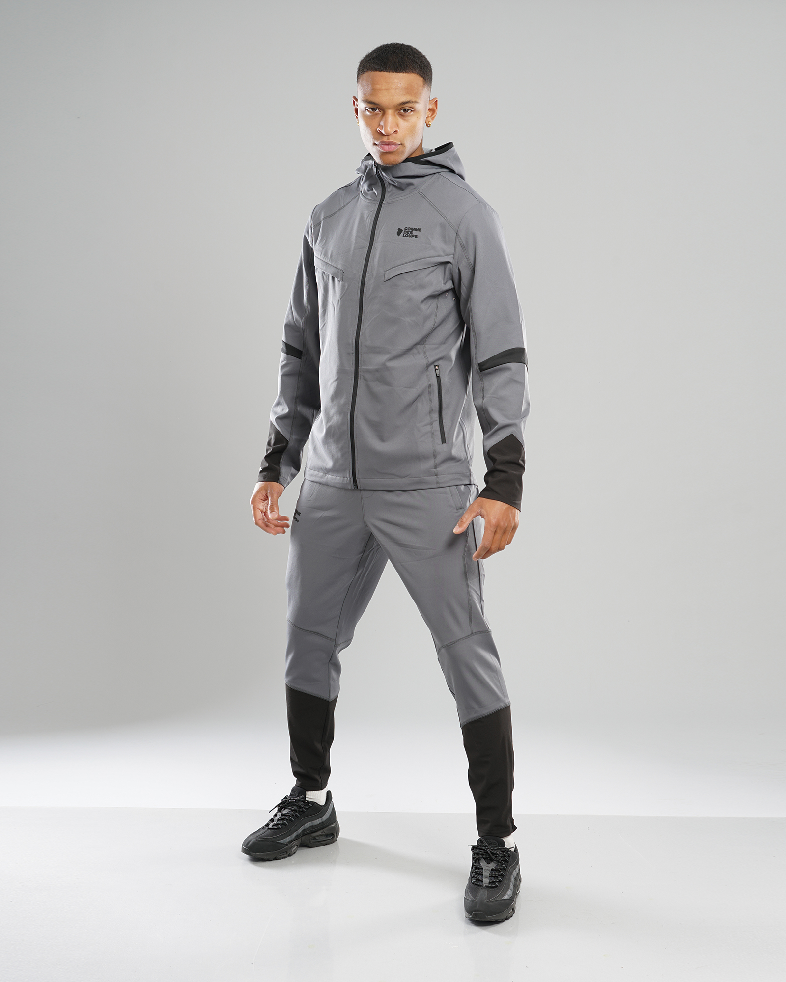 Survêtement Capuche Running Anthracite