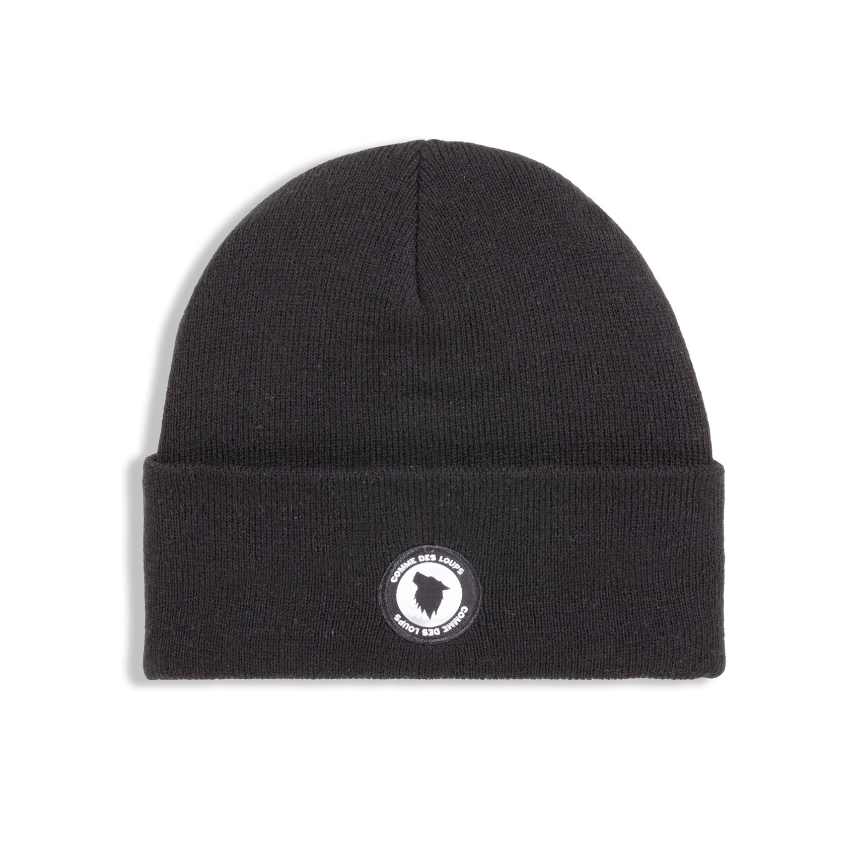 BONNET COMME DES LOUPS LOGO Badge Brodé Noir
