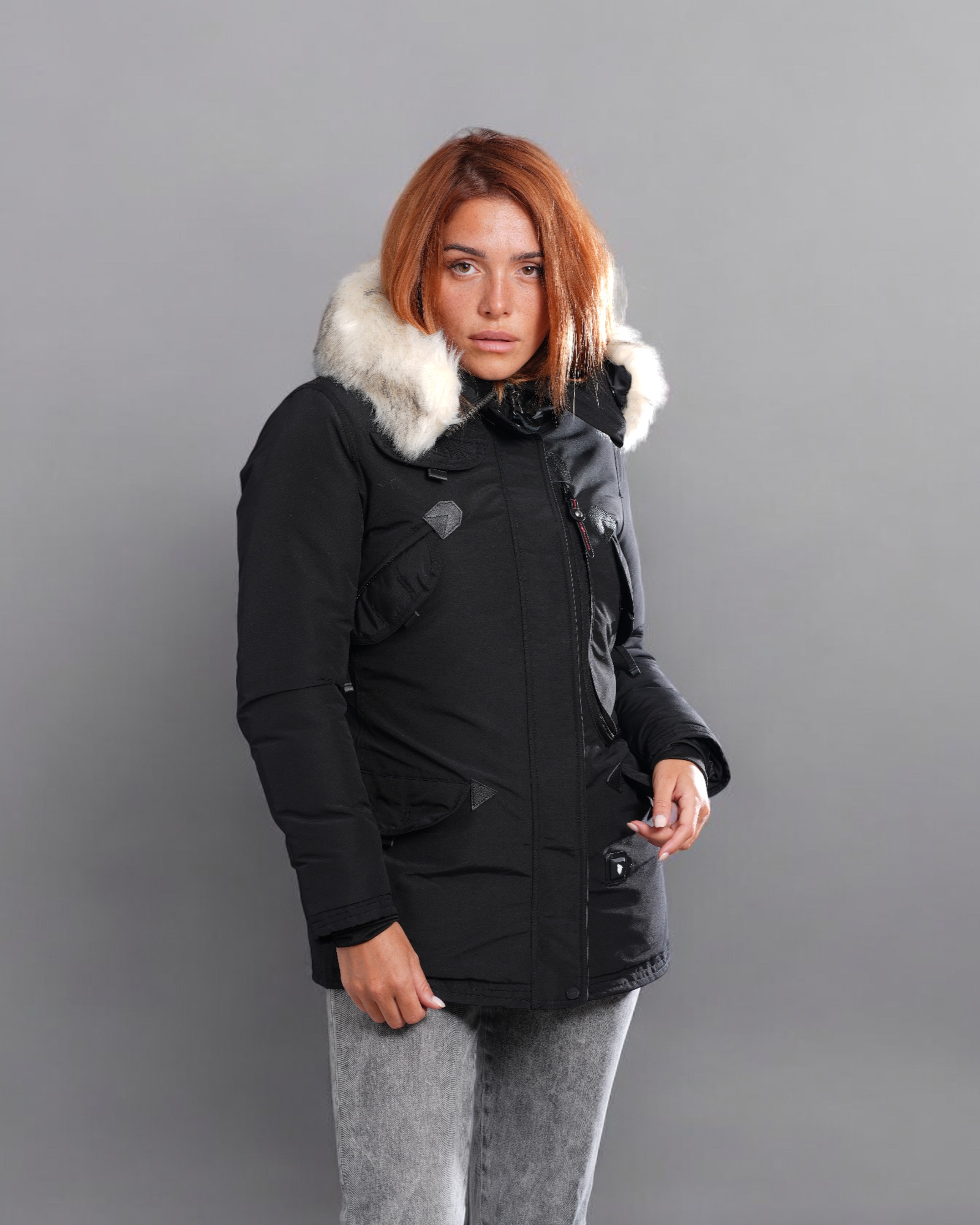 Doudoune Chauffante Capuche Femme MONTREAL Noir