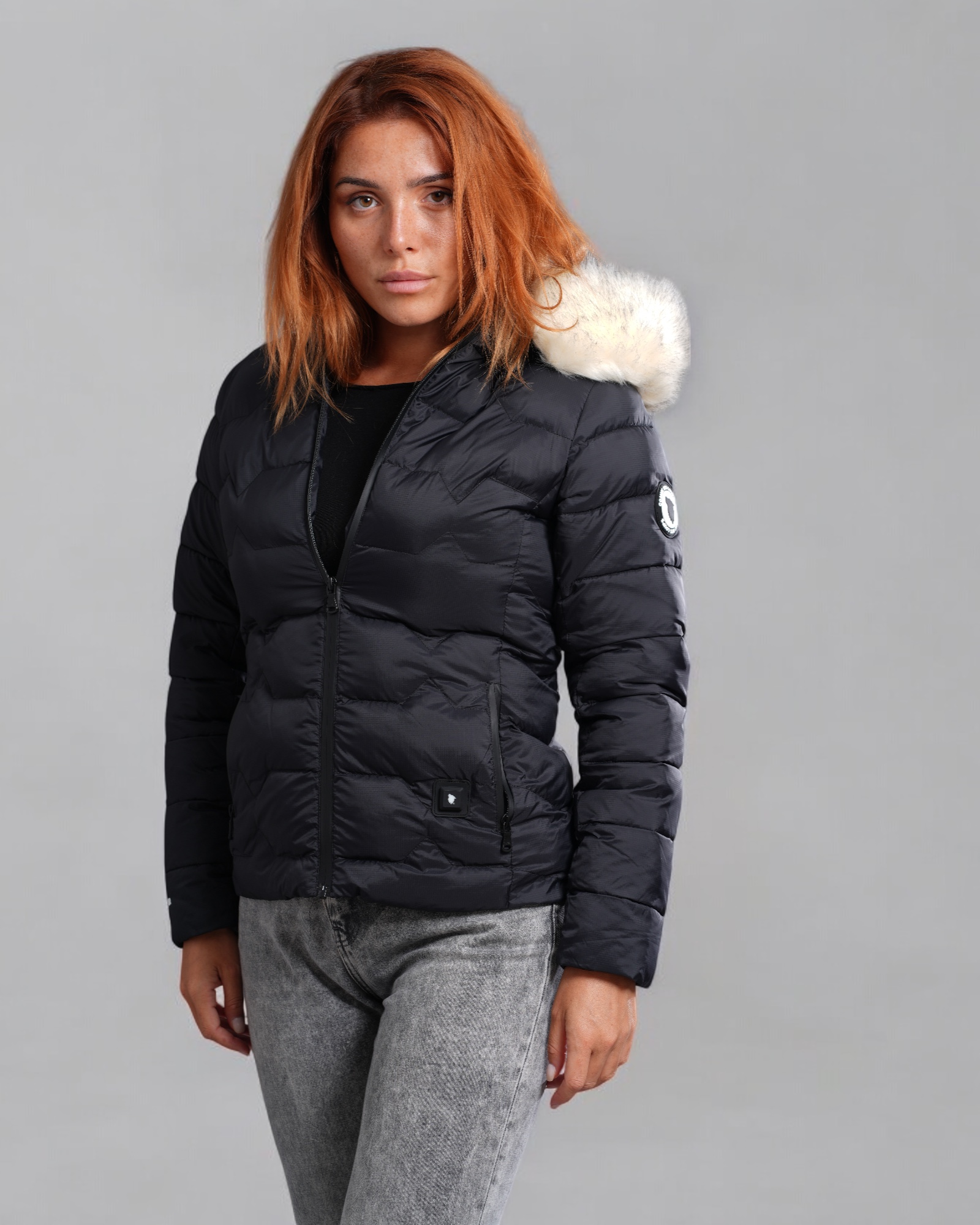 Doudoune Chauffante Capuche Femme VAL THORENS Noir