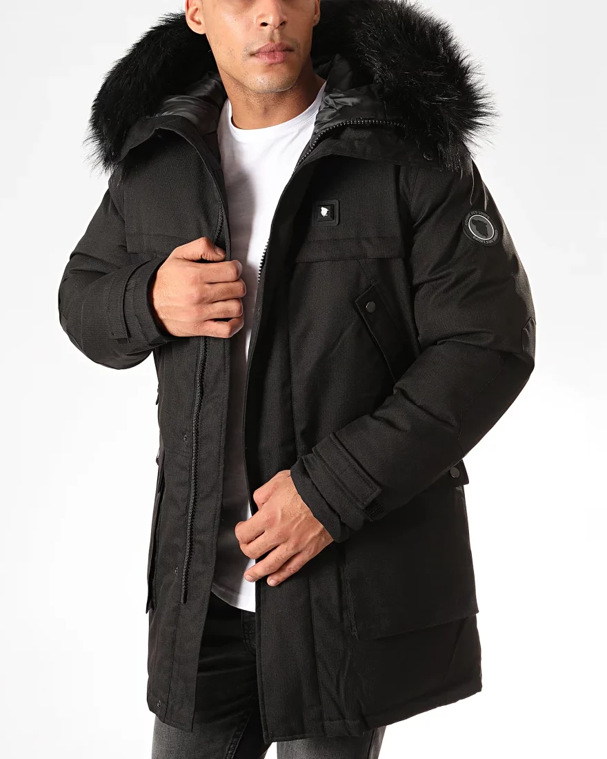 Doudoune Chauffante Capuche ANTARTIC Noir