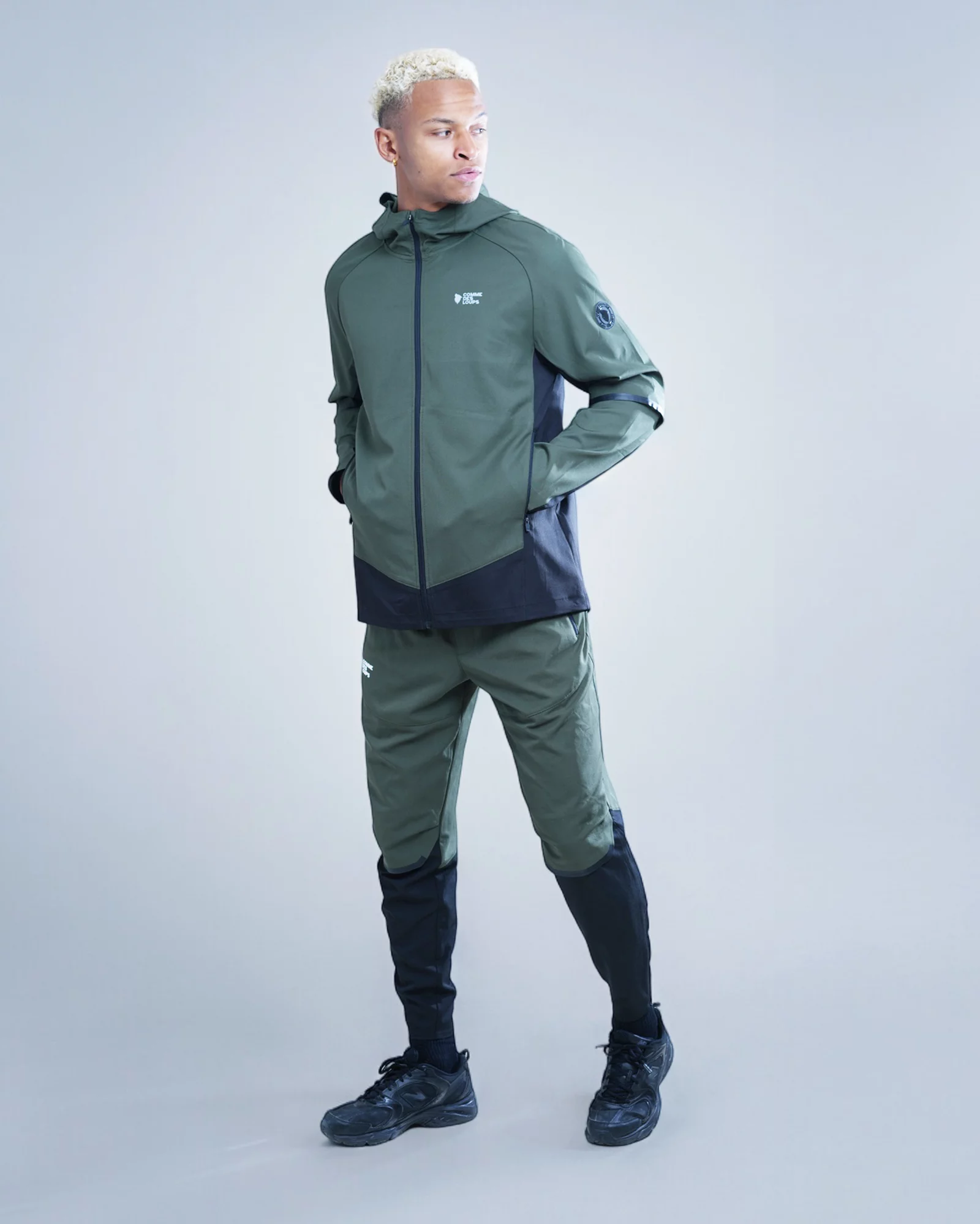 Survêtement Capuche FAZER Kaki / Noir COMME DES LOUPS