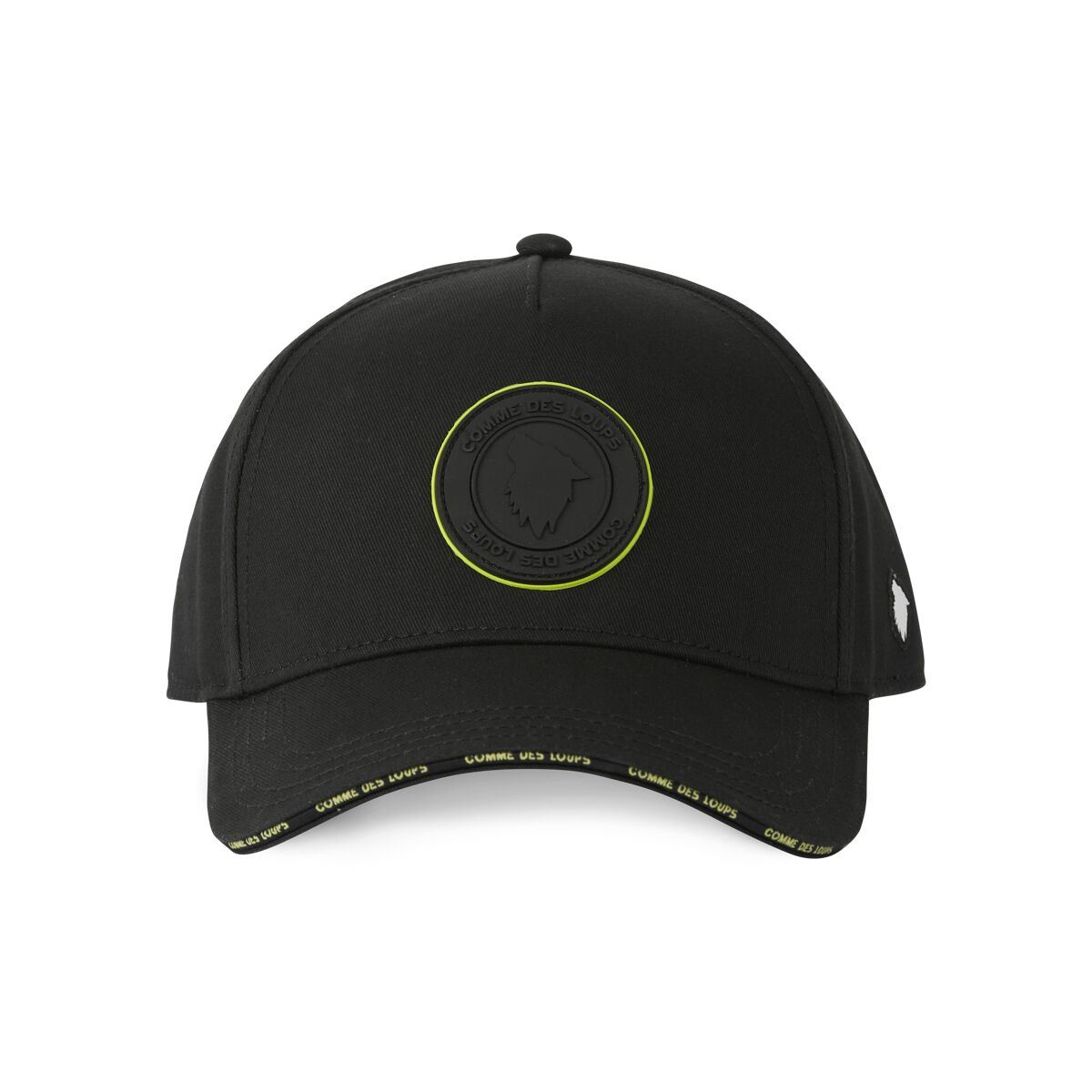 Casquette Comme Des Loups Avec Badge Rubber Noir Fluo