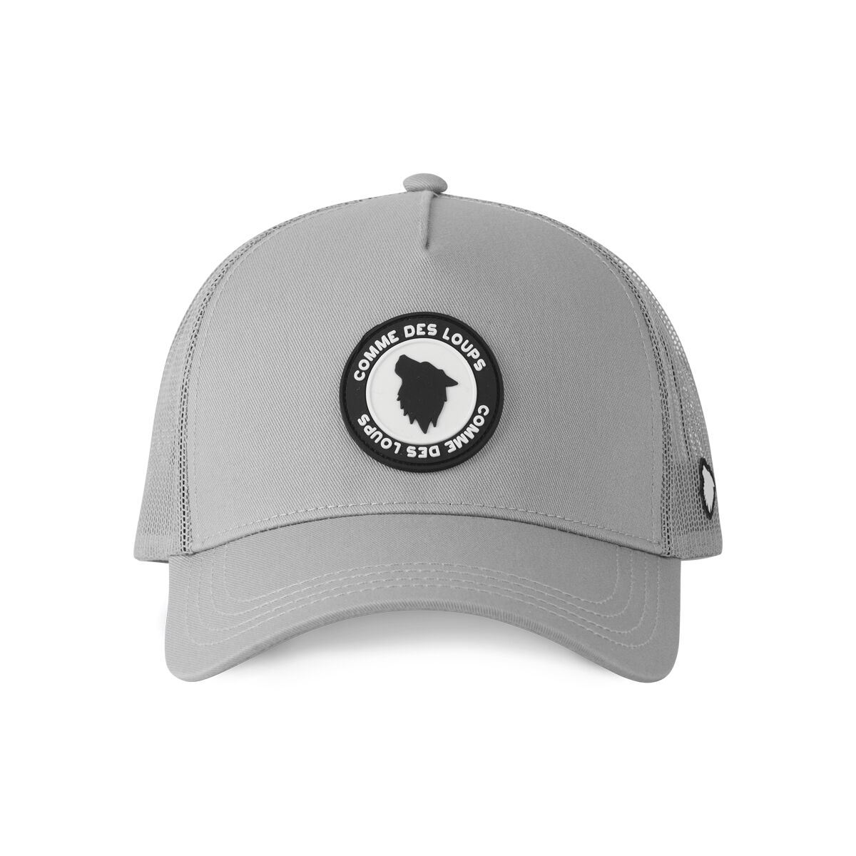 Casquette COMME DES LOUPS Mesh Et Badge Rubber Gris