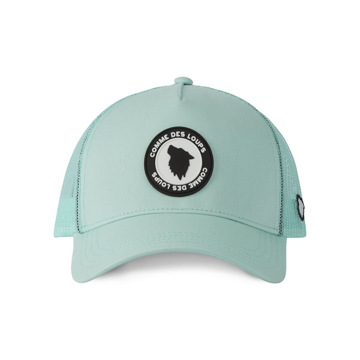 Casquette COMME DES LOUPS Mesh Et Badge Rubber Turquoise