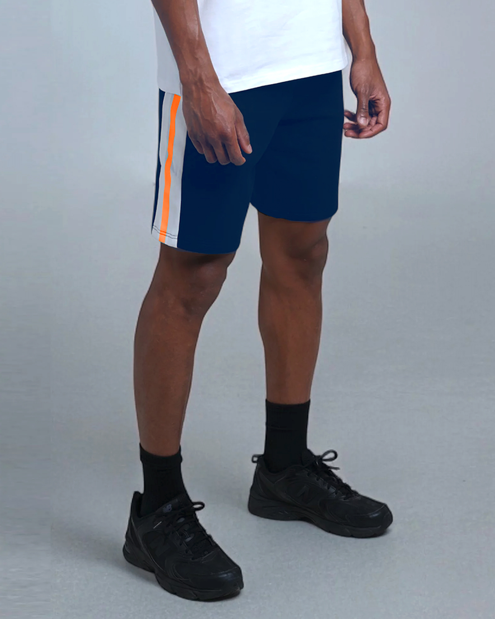 Short comme des loups Wimbledon Orange Navy Blanc