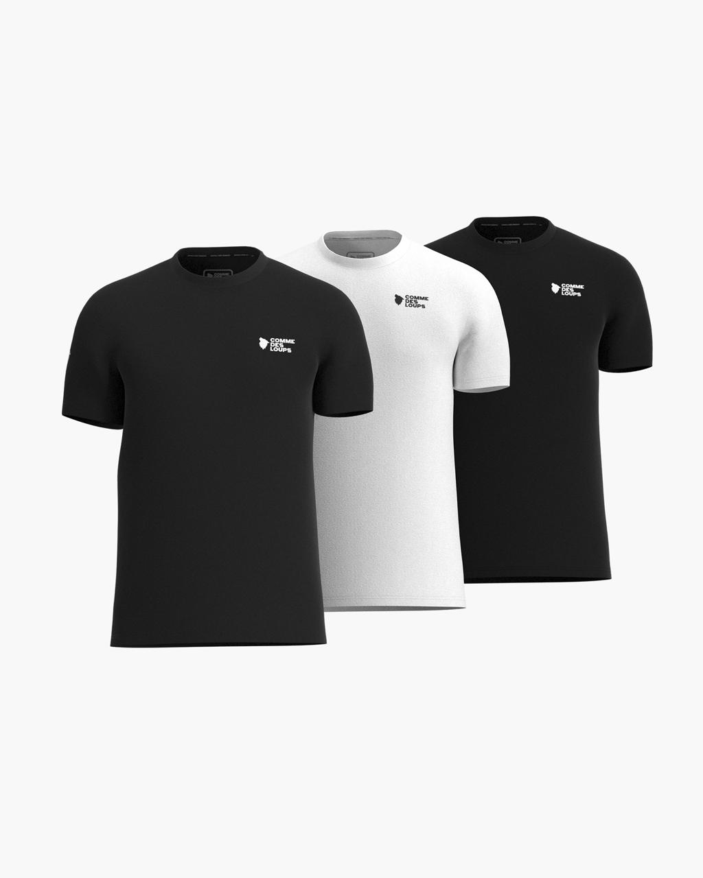 Lot de 3 T-shirt Classico Noir Noir Blanc