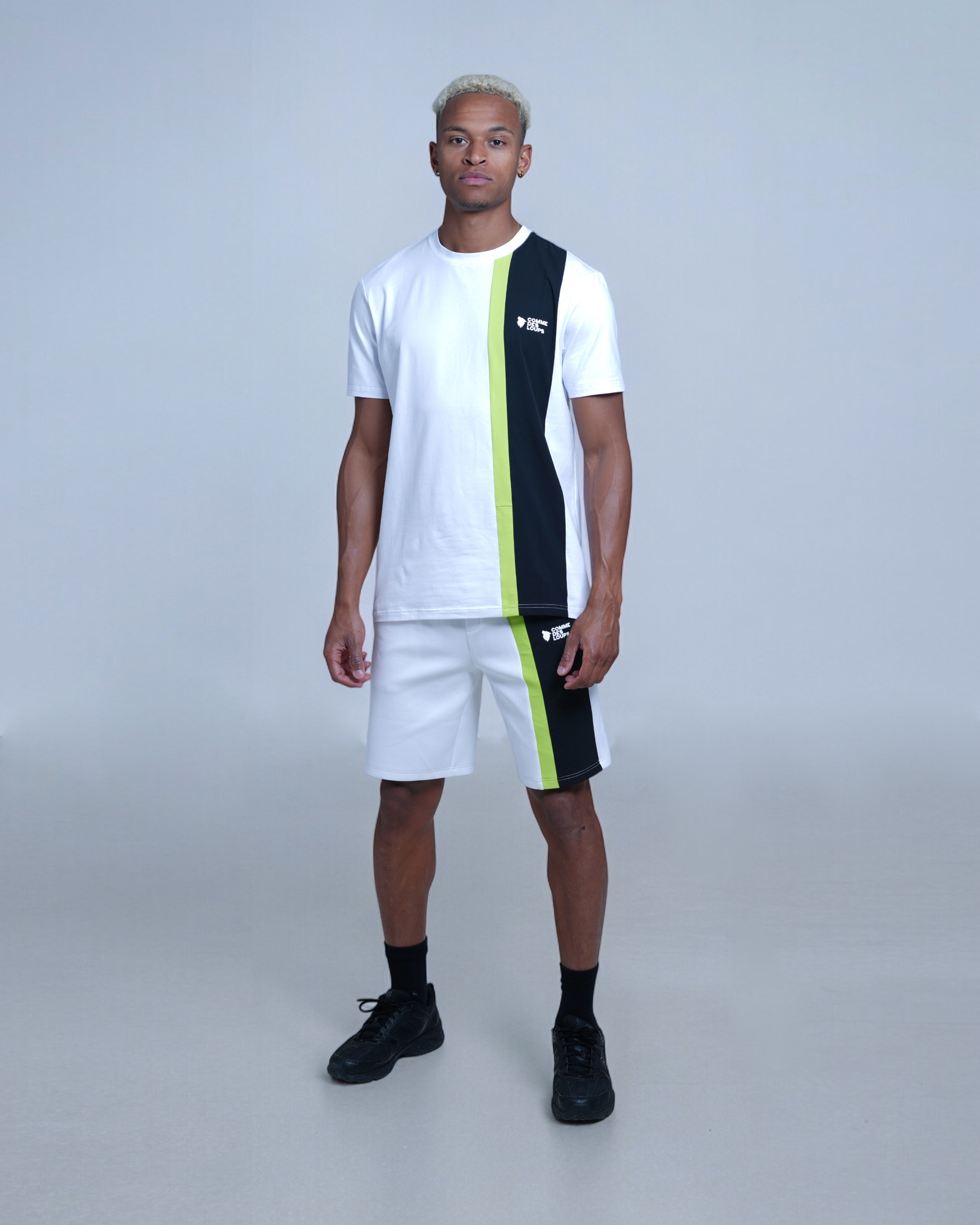 Tee-Shirt Comme Des Loups AMALFI Blanc/Fluo/Noir
