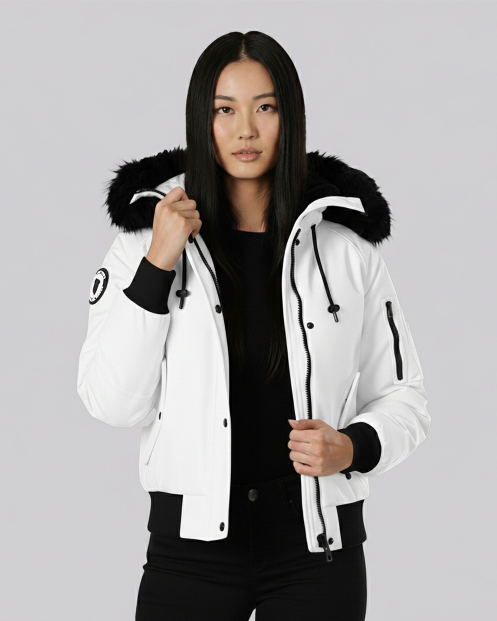 Doudoune Femme Chauffante Capuche MADRID Blanc