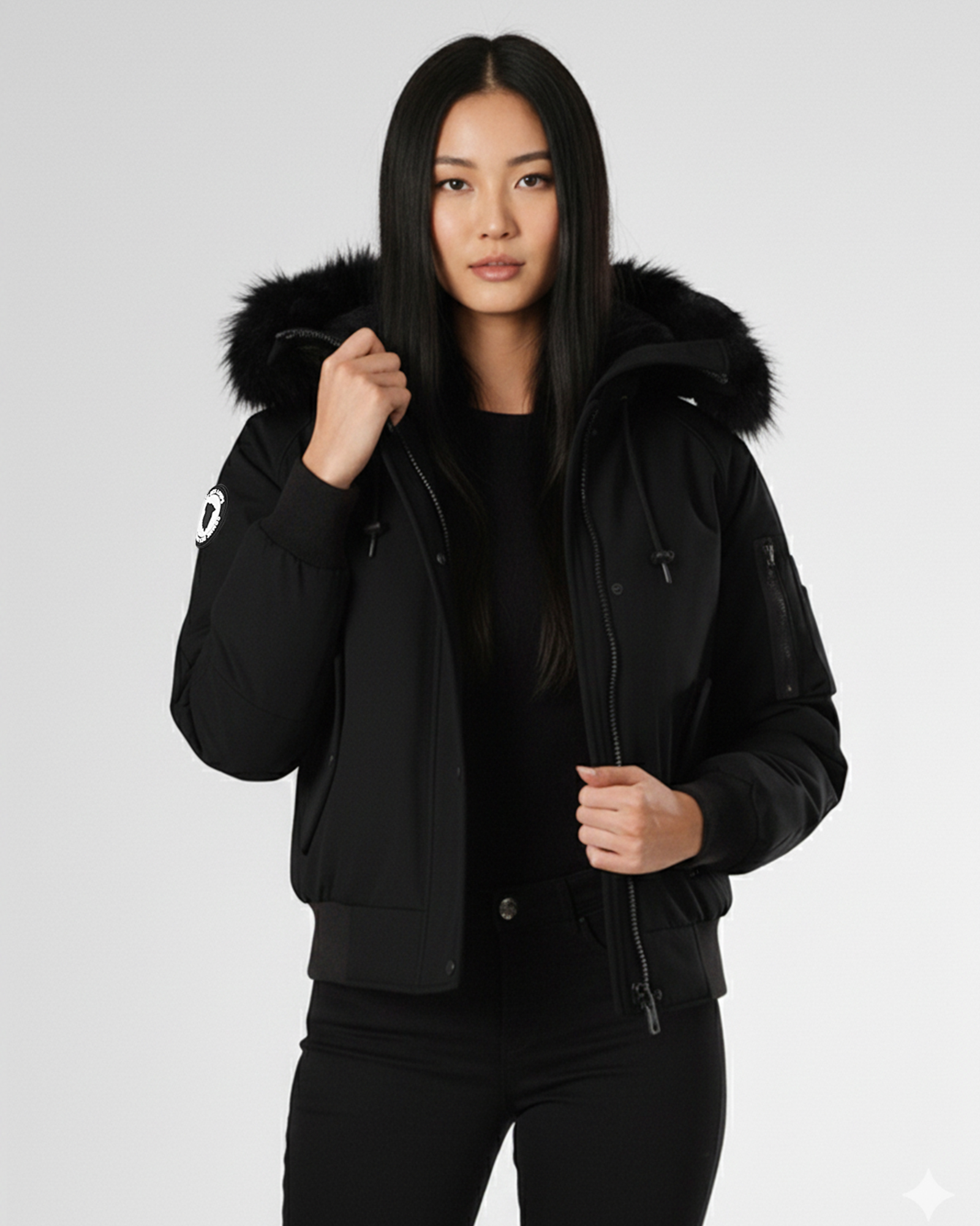 Doudoune Femme Chauffante Capuche MADRID Noir