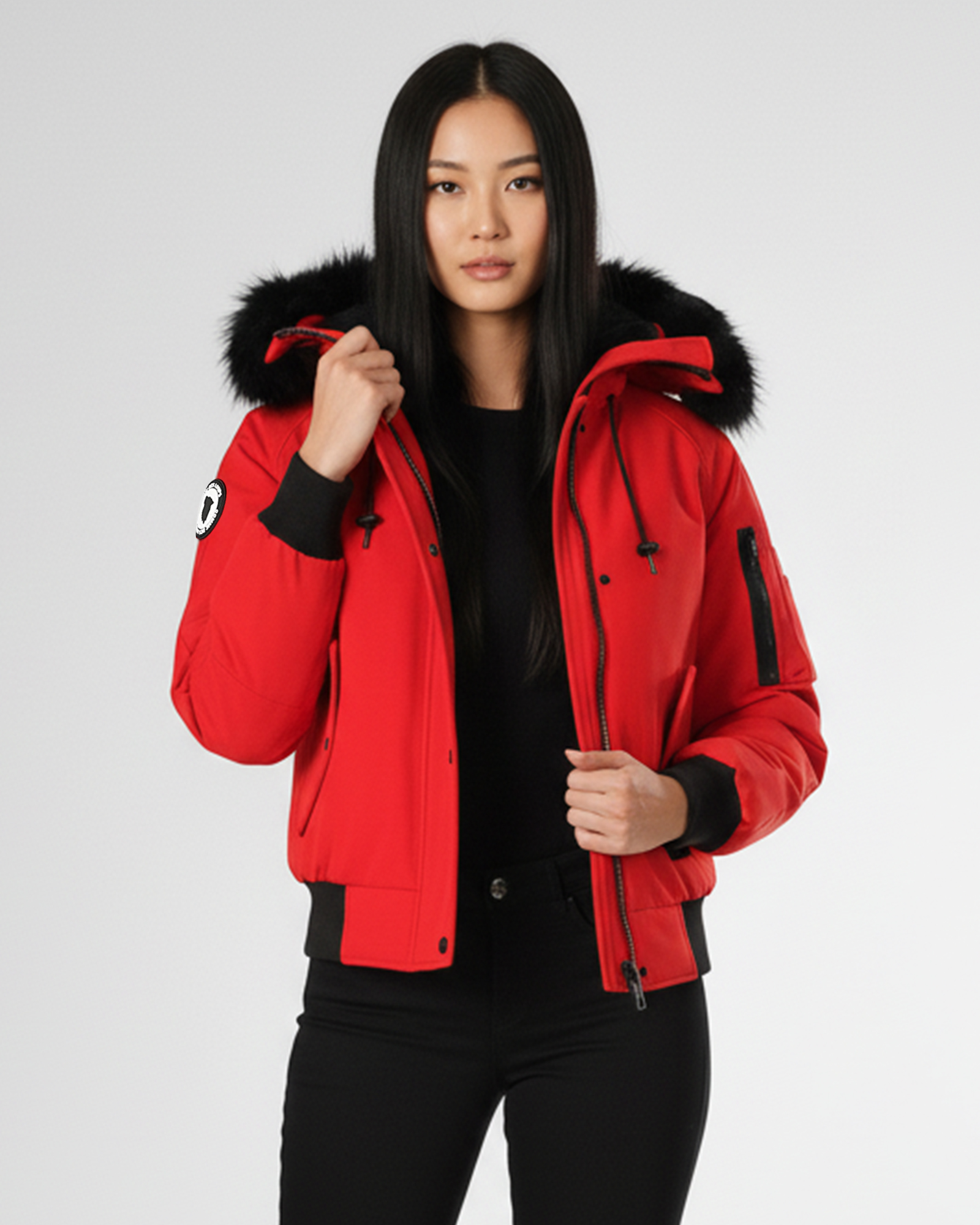 Doudoune Femme Chauffante Capuche MADRID Rouge