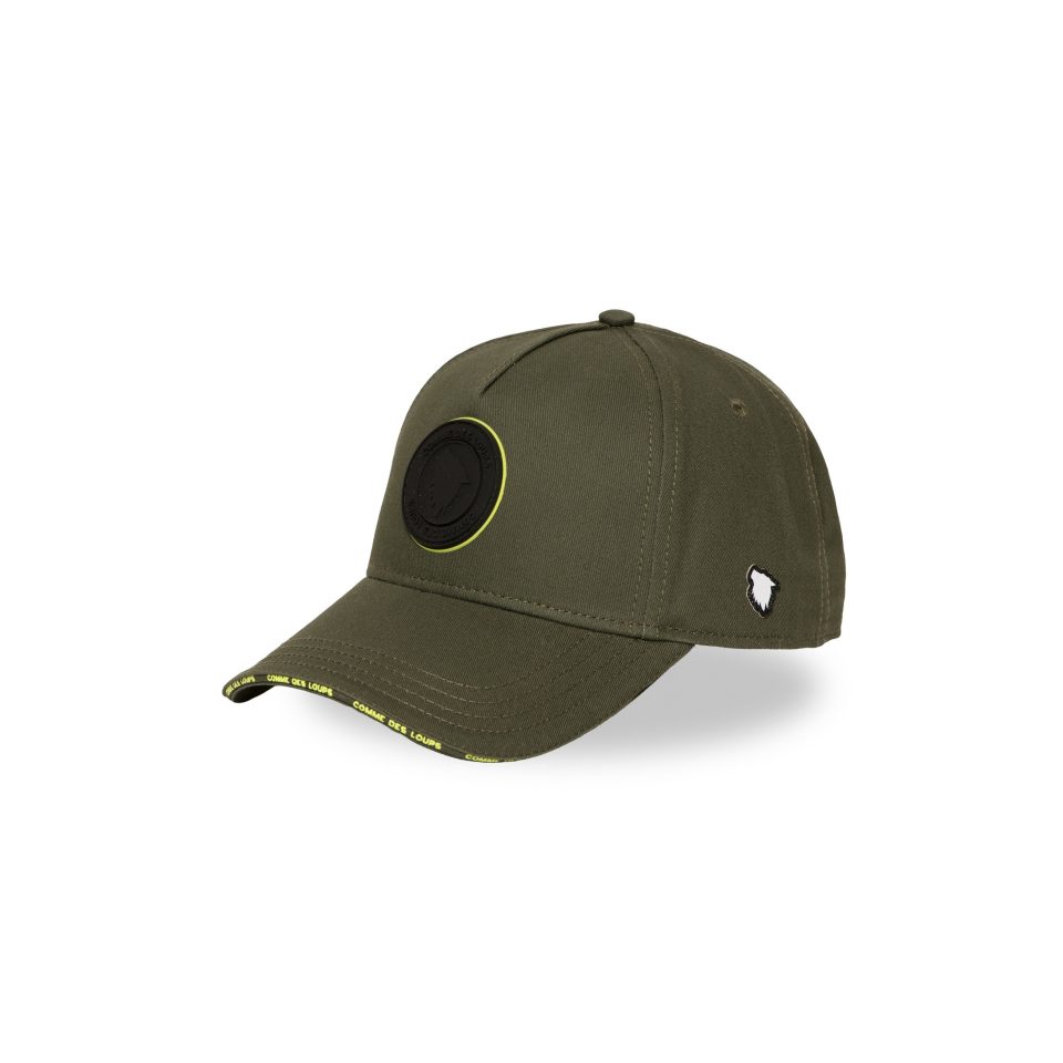 Casquette Comme Des Loups Kaki Badge Noir