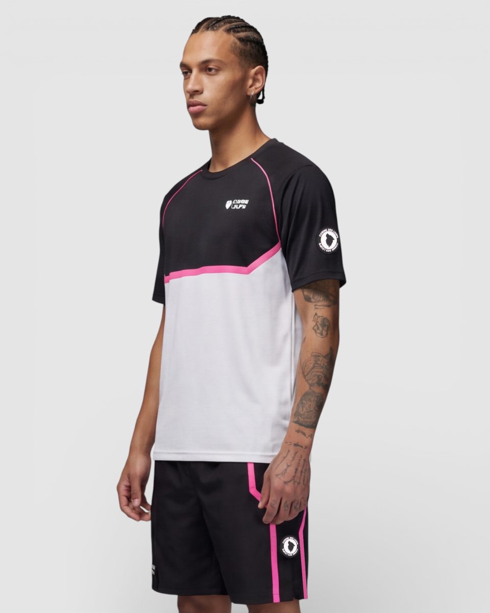 Tee-Shirt Comme Des Loups BALTIRUN Noir Fuchsia