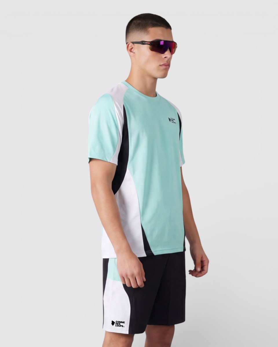 Tee-Shirt Comme Des Loups WAVE Vert D'eau Noir