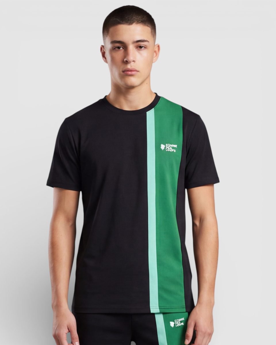 Tee-Shirt Comme Des Loups AMALFI Noir Vert