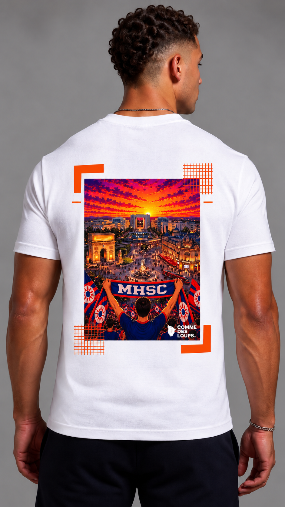 TEE-SHIRT MONTPELLIÉRAIN COMME DES LOUPS BLANC