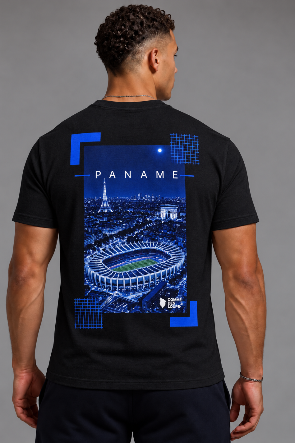 TEE-SHIRT STADIUM PANAME COMME DES LOUPS Noir