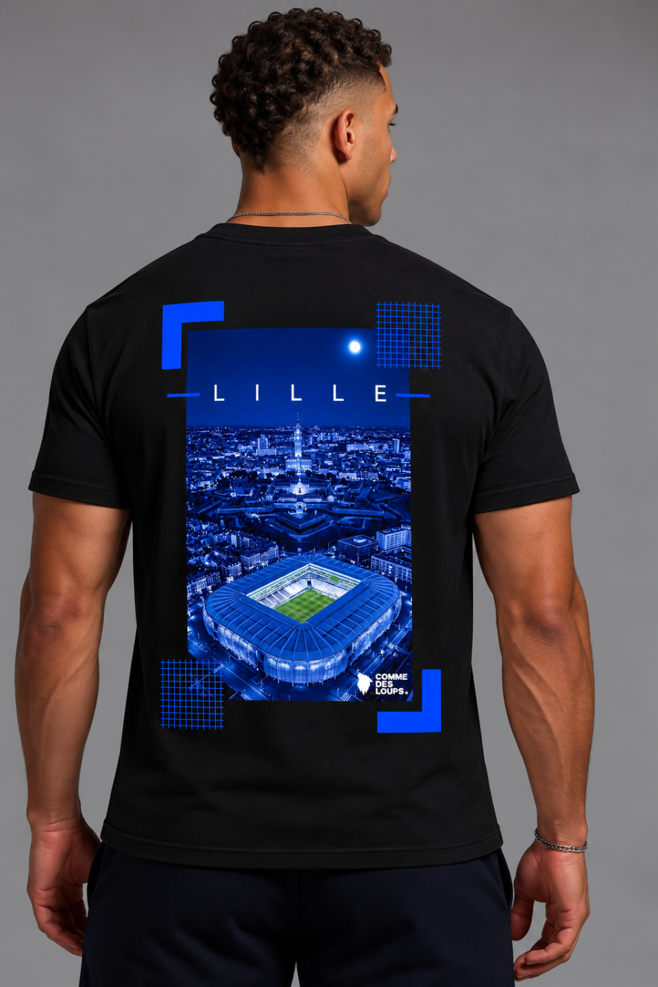 TEE-SHIRT STADIUM LILLE COMME DES LOUPS Noir